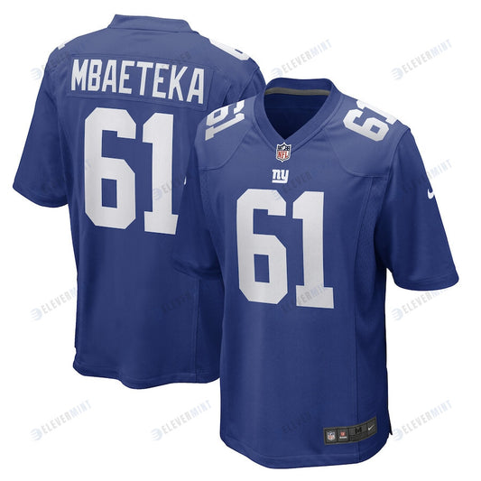 Roy Mbaeteka New York Giants Game Player Jersey - Royal