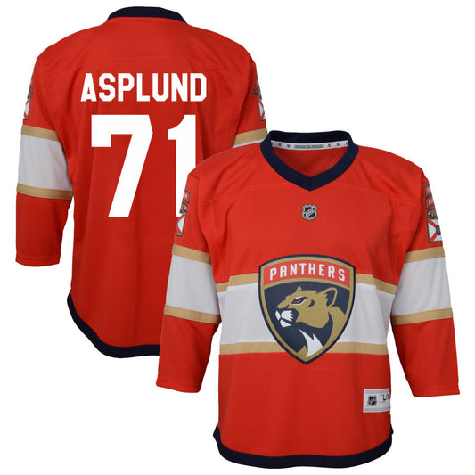 Rasmus Asplund Florida Panthers Youth Home Replica Jersey - Red