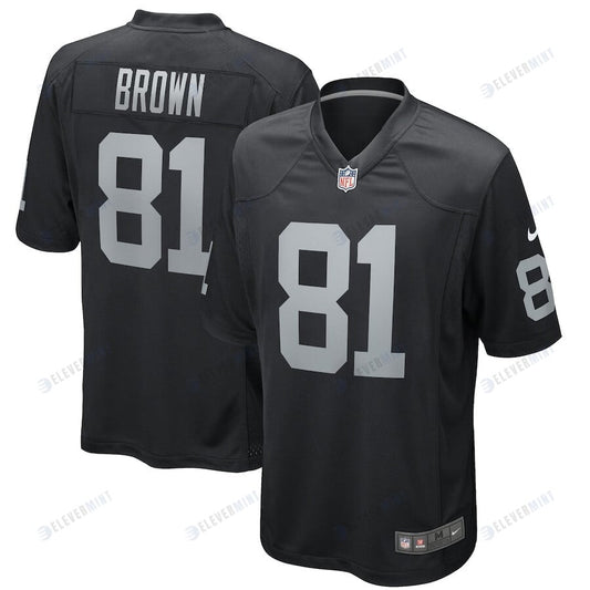 Tim Brown 81 Las Vegas Raiders Men Game Retired Jersey - Black