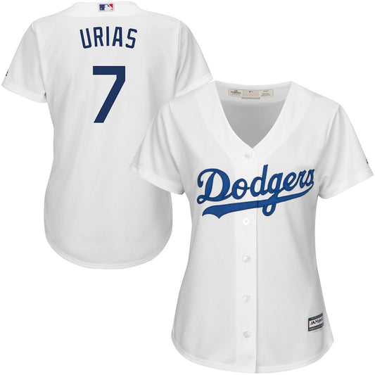 Women's Los Angeles Dodgers Julio Urias Cool Base Replica Home Jersey - White