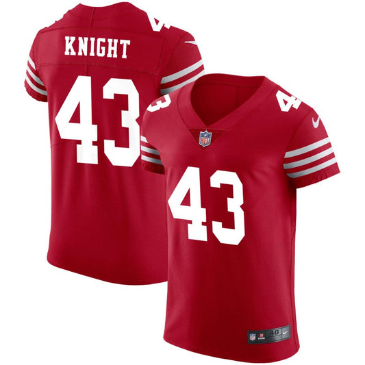 Qwuantrezz Knight San Francisco 49ers Nike Vapor Elite Jersey - Scarlet