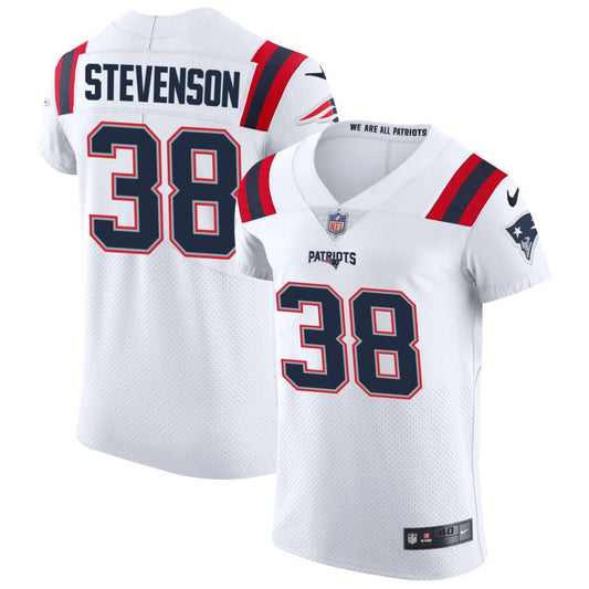 Rhamondre Stevenson New England Patriots Nike Vapor Elite Jersey - White