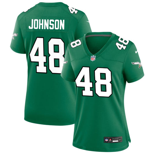 Patrick Johnson Philadelphia Eagles Nike Women's Alternate Game Jersey - Kelly Green