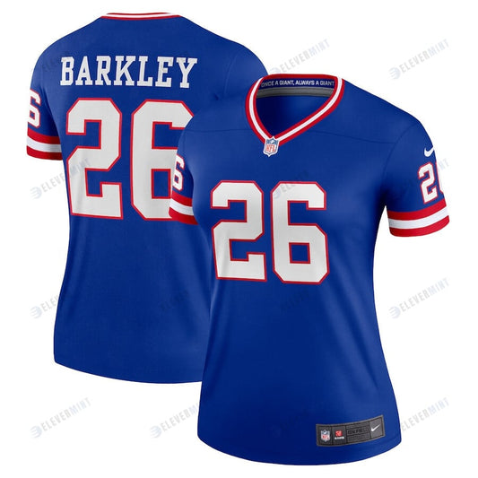 Saquon Barkley 26 New York Giants Women's Classic Player Legend Jersey - Royal