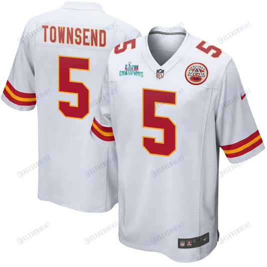 Tommy Townsend 5 Kansas City Chiefs Super Bowl LVII Champions Men Game Jersey - White