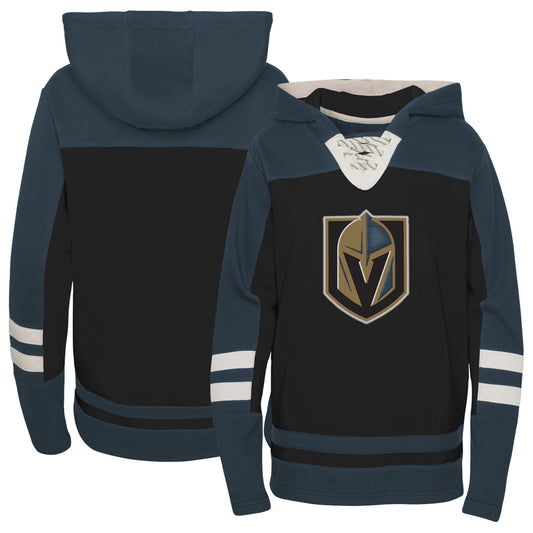 Vegas Golden Knights Preschool Ageless Revisited Lace-Up V-Neck Pullover Hoodie - Black