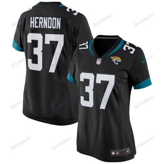 Tre Herndon 37 Jacksonville Jaguars Women's Game Jersey - Black