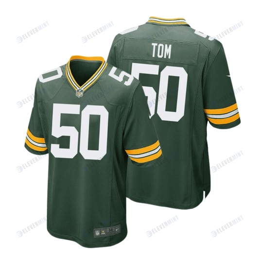 Zach Tom 50 Green Bay Packers Men Home Game Jersey - Green