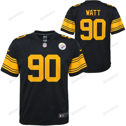 T.J. Watt 90 Pittsburgh Steelers YOUTH Game Jersey - Black