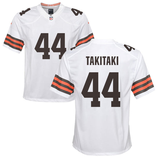 Sione Takitaki Nike Cleveland Browns Youth Game Jersey - White