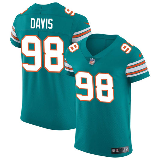 Raekwon Davis Miami Dolphins Nike Elite Vapor Untouchable Jersey - Aqua