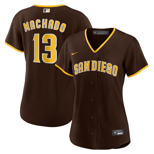 Women's San Diego Padres Manny Machado Road Player Jersey - Brown