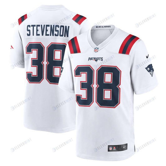 Rhamondre Stevenson 38 New England Patriots Men Game Jersey - White