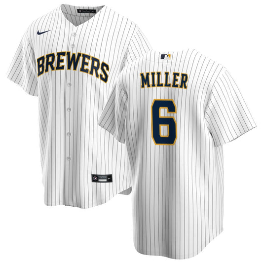 Owen Miller Milwaukee Brewers Nike Alternate Replica Jersey - White