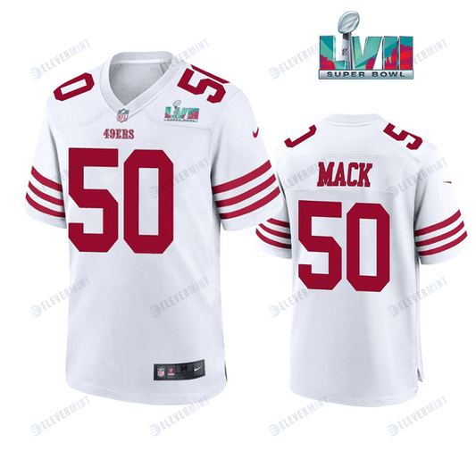 Alex Mack 50 San Francisco 49Ers Super Bowl LVII Men Game Jersey- White