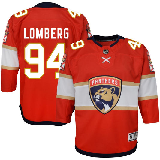 Ryan Lomberg Florida Panthers Youth Home Premier Jersey - Red