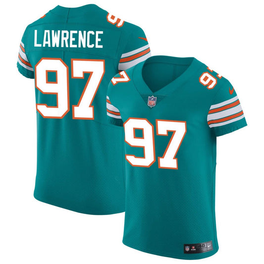 Rashard Lawrence Miami Dolphins Nike Elite Vapor Untouchable Jersey - Aqua