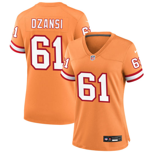 Silas Dzansi Tampa Bay Buccaneers Nike Women's Throwback Game Jersey - Orange