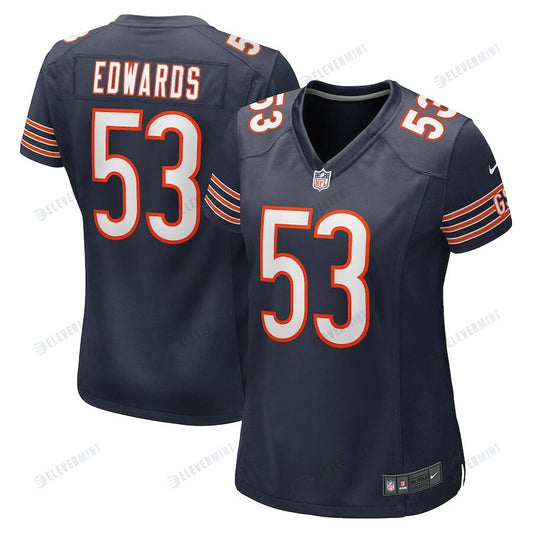 TJ Edwards 53 New York Giants Women Team Game Jersey - Royal