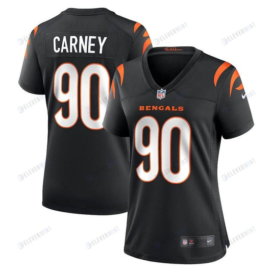 Owen Carney 90 Cincinnati Bengals Women's Home Game Player Jersey - Black