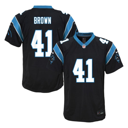 Spencer Brown  Carolina Panthers Nike Youth Game Jersey - Black