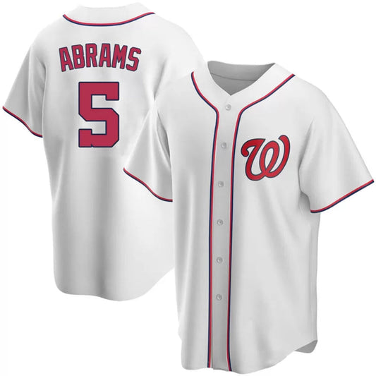 Youth Washington Nationals CJ Abrams Cool Base Replica Home Jersey - White