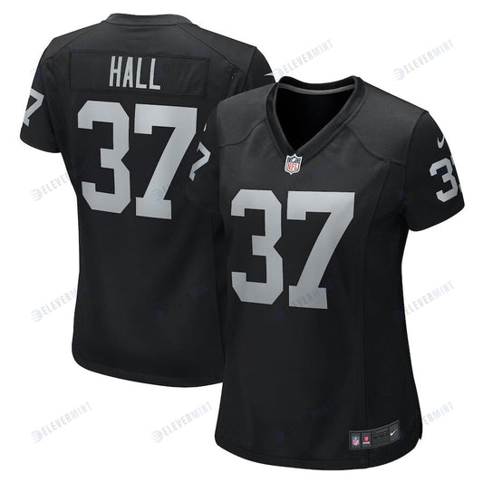 Tyler Hall 37 Las Vegas Raiders Women Team Game Jersey - Black