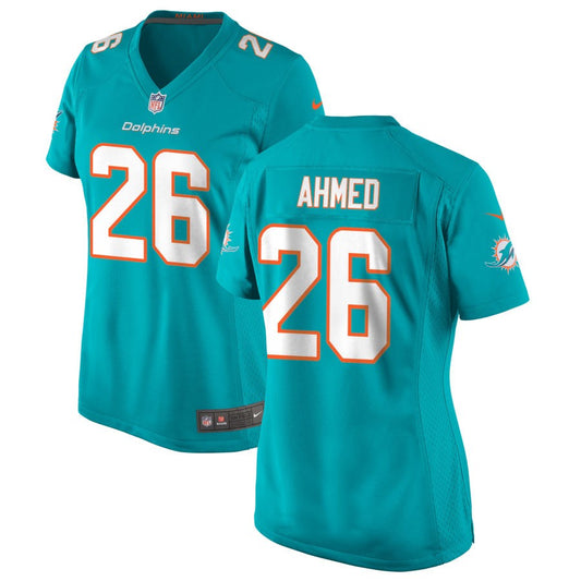 Salvon Ahmed Miami Dolphins Nike Women's Game Jersey - Aqua