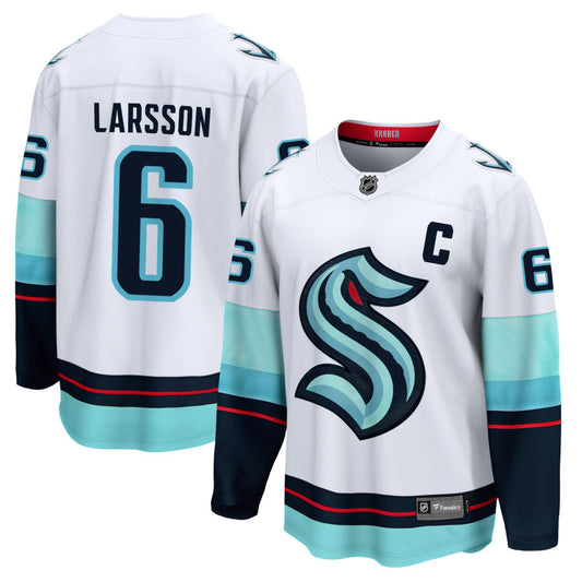 Adam Larsson Seattle Kraken Fanatics Branded Away Breakaway Jersey - White