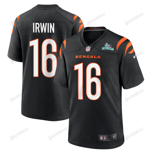 Trenton Irwin 16 Cincinnati Bengals Super Bowl LVII Champions Men Game Jersey - Black