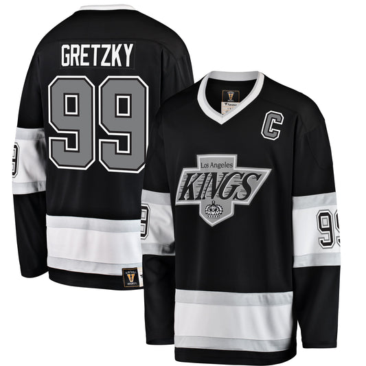 Wayne Gretzky Los Angeles Kings Fanatics Branded Premier Breakaway Retired Player Jersey - Black