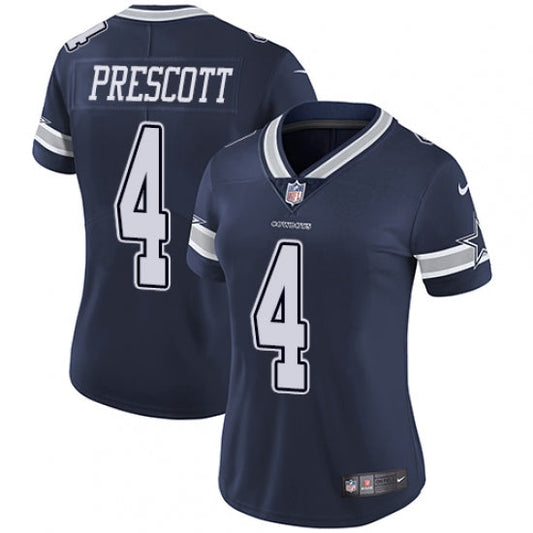 Women's Dallas Cowboys Dak Prescott Limited Player Jersey Navy Blue