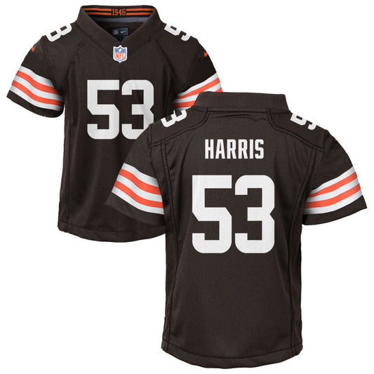 Nick Harris Nike Cleveland Browns Youth Game Jersey - Brown