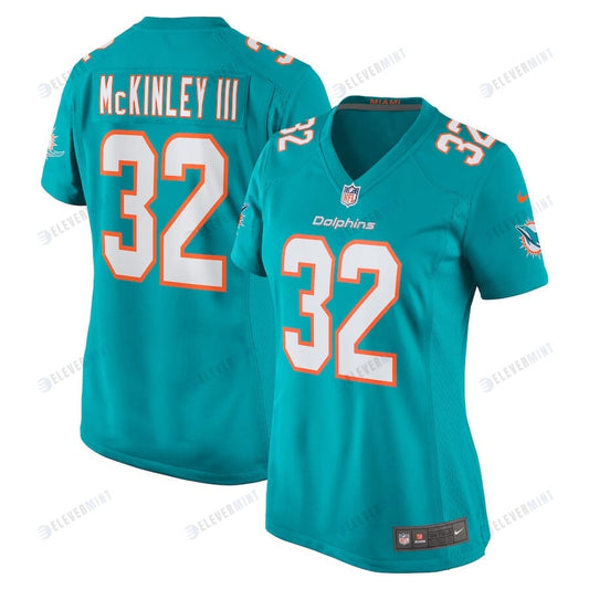 Verone McKinley III 32 Miami Dolphins Women Game Jersey - Aqua