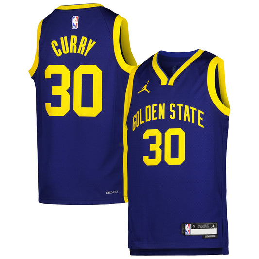 Stephen Curry Golden State Warriors Jordan Brand Youth Swingman Jersey - Statement Edition - Blue