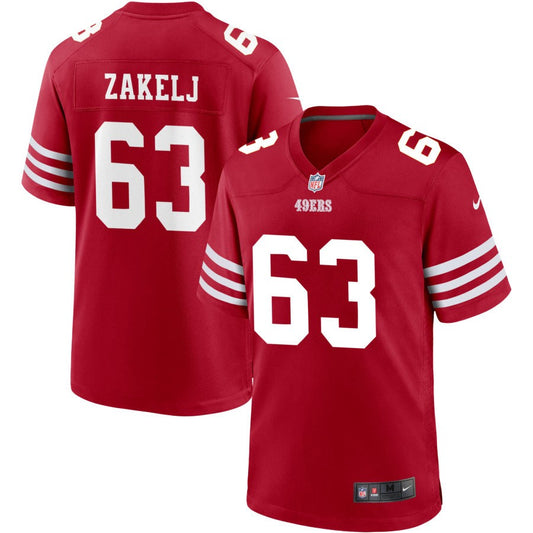 Nick Zakelj San Francisco 49ers Nike Youth Game Jersey - Scarlet