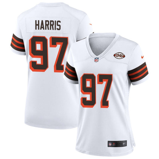 Shelby Harris Cleveland Browns Nike Women's 1946 Collection Alternate Jersey - White