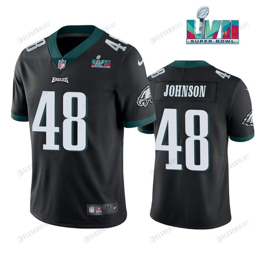 Patrick Johnson 48 Philadelphia Eagles Super Bowl LVII Vapor Limited Men Jersey - Black