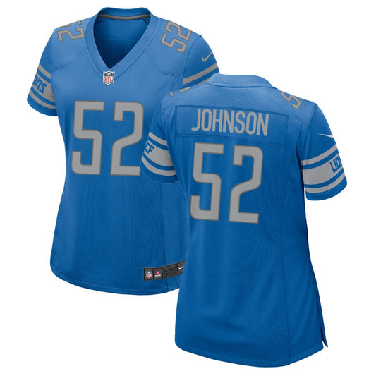 Raymond Johnson Detroit Lions Nike Women's Game Jersey - Blue