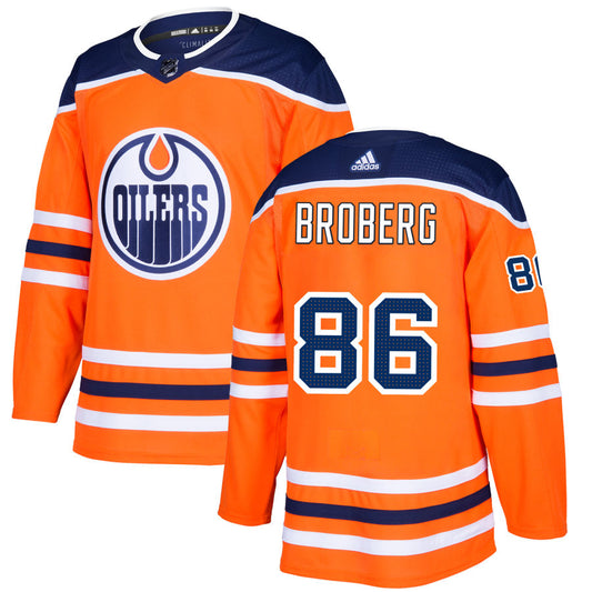 Philip Broberg Edmonton Oilers adidas Authentic Jersey - Orange