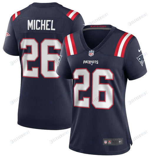 Sony Michel 26 New England Patriots Women Game Jersey - Navy