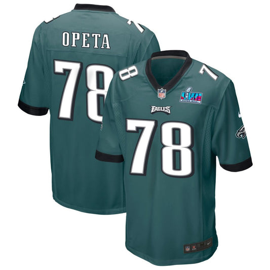 Sua Opeta Philadelphia Eagles Nike Super Bowl LVII Game Jersey - Midnight Green