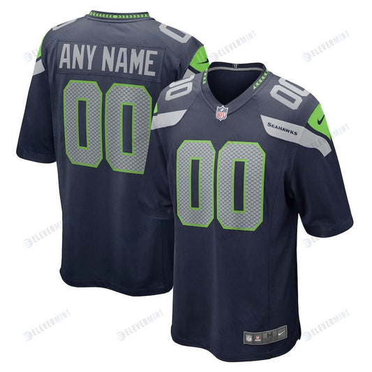 Seattle Seahawks Game Custom 00 Player Jersey - Navy