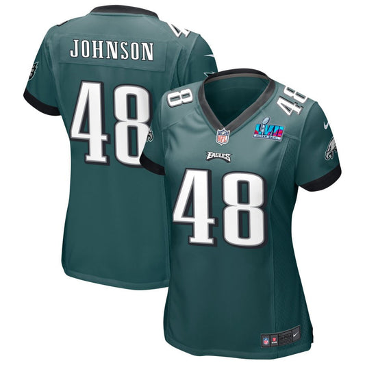 Patrick Johnson Philadelphia Eagles Nike Women's Super Bowl LVII Game Jersey - Midnight Green