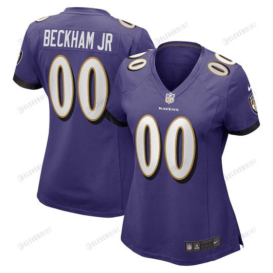 Odell Beckham Jr. 00 Baltimore Ravens Women Game Jersey - Purple