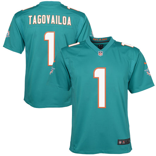 Tua Tagovailoa Miami Dolphins Nike Youth Game Jersey - Aqua