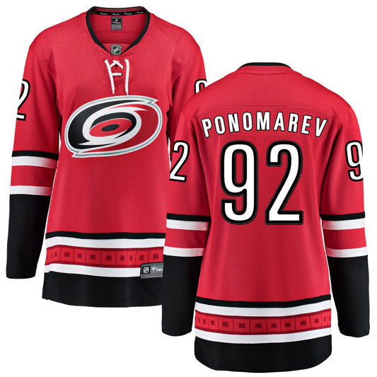 Vasiliy Ponomarev Carolina Hurricanes Fanatics Branded Women's Home Breakaway Jersey - Red