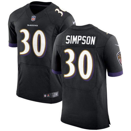 Trenton Simpson Baltimore Ravens Nike Speed Machine Elite Jersey - Black