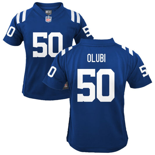 Segun Olubi Nike Indianapolis Colts Youth Game Jersey - Royal