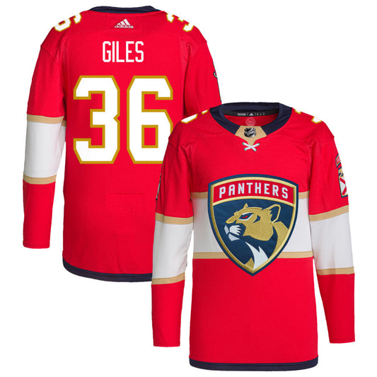 Patrick Giles Florida Panthers adidas Home Primegreen Authentic Pro Jersey - Red